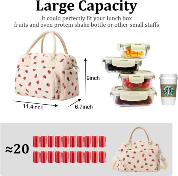 Insulated Lunch Bag for Women Men Large Reusable Lunch Box Adult Leakproof Portable Cooler Tote Bags for Work Picnic