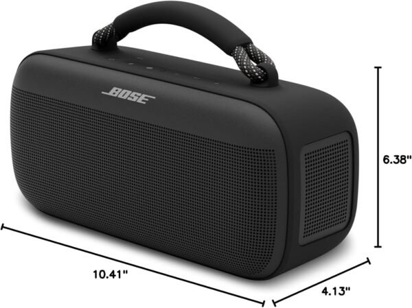 Bose SoundLink Max Portable Speaker, Large IP67 Waterproof Bluetooth Speaker, Up to 20 Hours of Playtime, USB-C, Built-in 3.5mm AUX Input, Black
