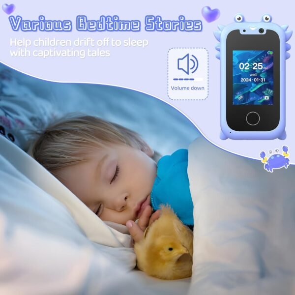 Kids Smart Phone for Boys Toys Age 3-10, Touchscreen HD Dual Camera Learning Cell Phone for Kids with Music Player, Games, 16GB SD Card, Christmas Birthday Gifts, Pretend Play Smartphone for Kid