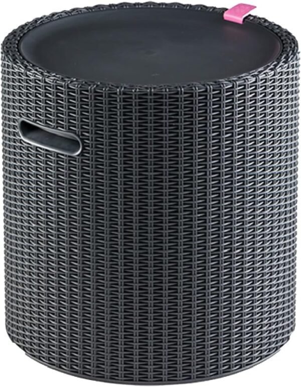 Keter Cool Side Table Cooler 3 in 1 Outdoor Patio Table and Ice Chest Storage, Ideal Hot Tub Table, Decor and Outdoor Patio Bar, Portable Bar