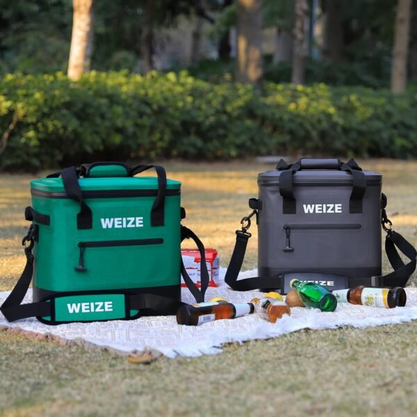 WEIZE 24 Can Soft Cooler,Insulated Lunch Bag,15L Floating Cooler Leak-Proof with Zipper,Portable Ice Chest Bag for Beach, Drink, Beverage, Travel, Camping, Picnic, Car, Trips