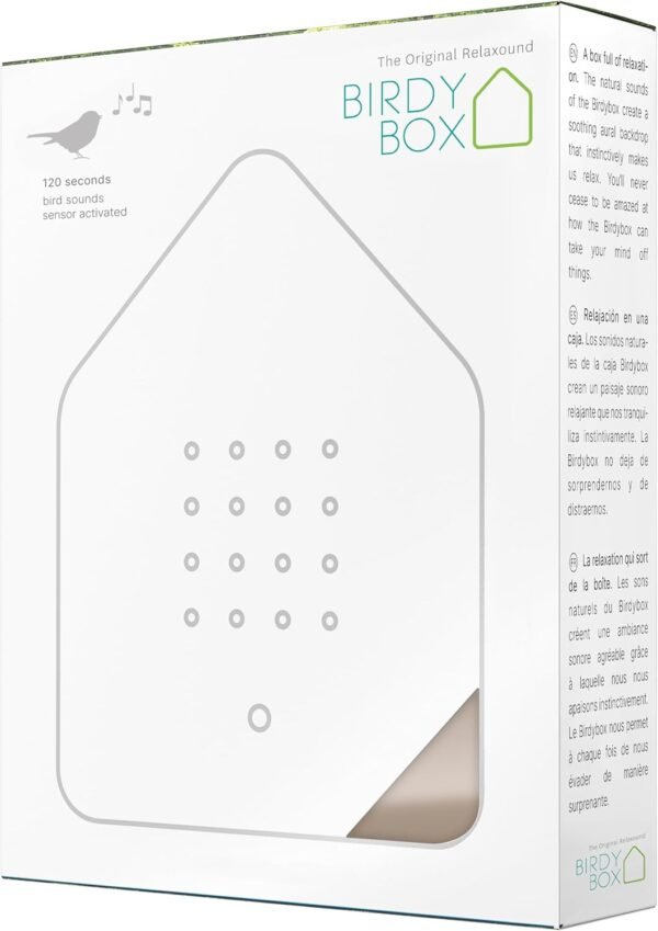RELAXOUND Original Junglebox Oak - Modern Nature Sound Box - Relaxing Exotic Jungle Sounds - Motion Sensor Tool