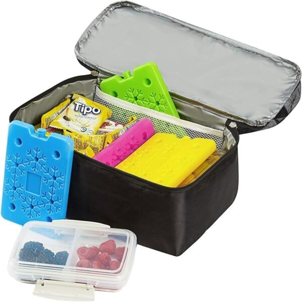 BLUE ELE Reusable Ice Packs for Lunch Boxes and Coolers, 4 Pack Slim & Lightweight Freezer Packs, Long Lasting Ice Blocks for Camping, Picnic, Work or School, MultiColored