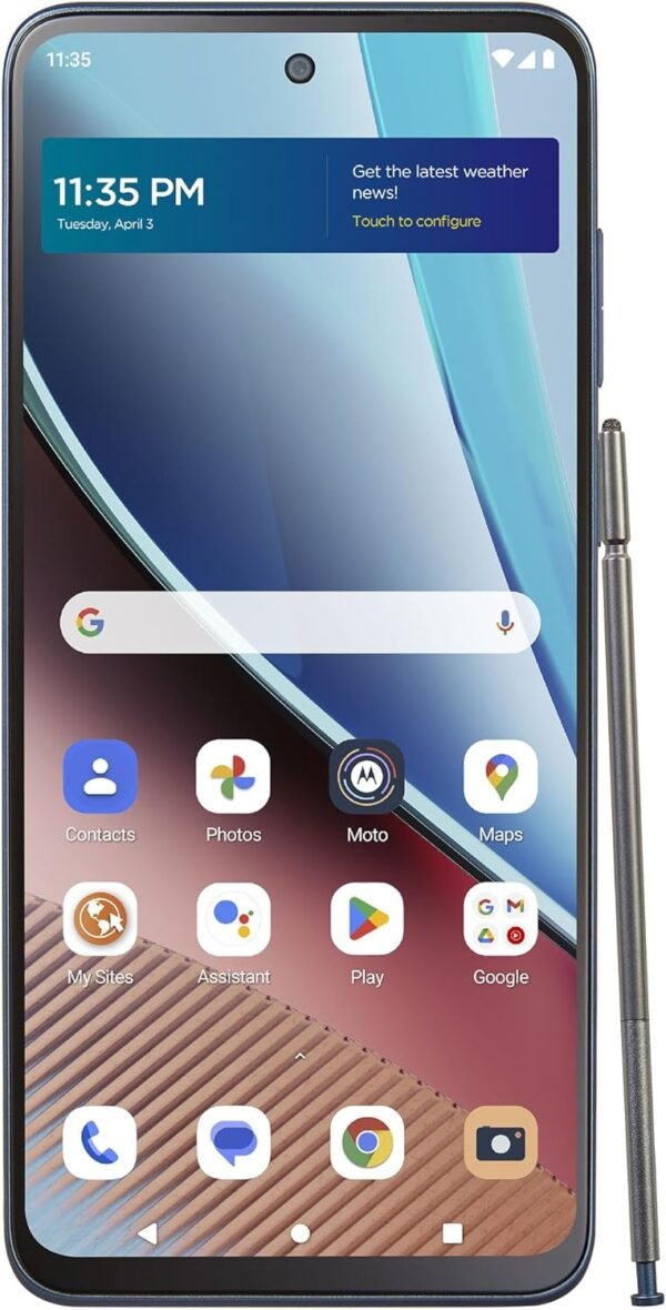 TracFone | Motorola Moto g Stylus (2023) | Locked | 64GB | 5000mAh Battery | 50MP Quad Pixel Camera | 6.5-in. 90Hz Display | Blue