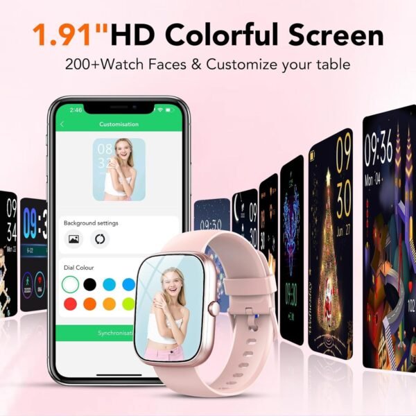 Smart Watch for Men Women (Answer/Make Calls), 1.91" HD Smartwatch with Heart Rate Monitor Sleep Monitor, IP68 Waterproof, 115+ Sports Activity Trackers with Pedometer, Fitness Watch for Android/iOS