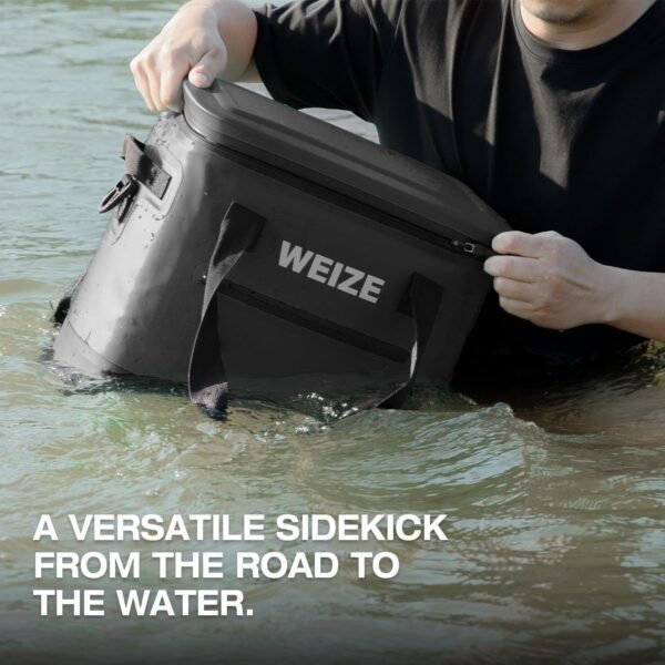 WEIZE 24 Can Soft Cooler,Insulated Lunch Bag,15L Floating Cooler Leak-Proof with Zipper,Portable Ice Chest Bag for Beach, Drink, Beverage, Travel, Camping, Picnic, Car, Trips
