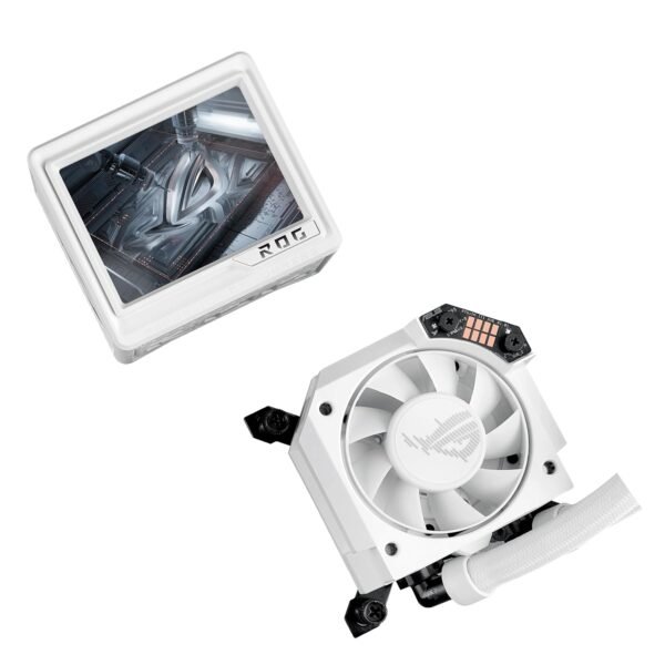 ASUS ROG RYUYJIN III 360 ARGB Extreme White Edition All-in-one AIO CPU Liquid Cooler, AMD Ryzen9000 & Intel Core Ultra Ready, Asetek Gen8 V2 Pump, high Airflow & Static Pressure Magnetic Fans