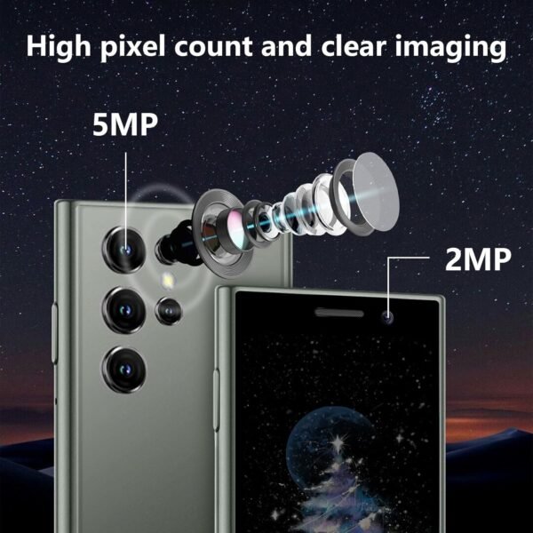 Mini Smartphone 3G Unlocked Mini Phone Kid's Smartphone 3.0'' HD Touch Screen World's Smallest 1000mAh Battery Dual SIM Little Mobile Phone with Face ID Pocket Child Cellphone 2GB+16GB Green