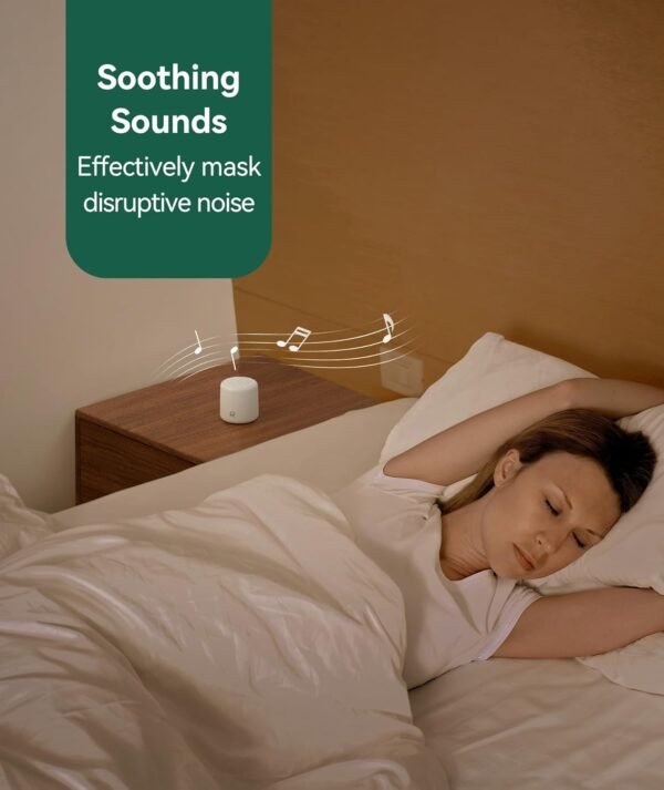 White Noise Machine - Portable Sleep Sound Machine for Baby & Adults, 16 Nature Sounds, Timer