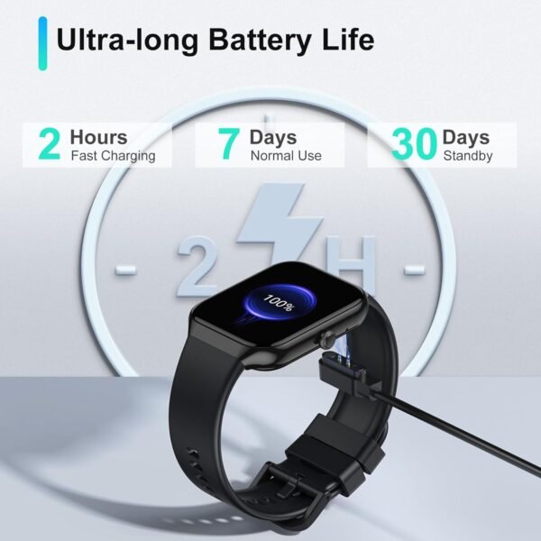 Smart Watch for Men Women Answer/Make Calls, 1.96" HD Fitness Watch with 113+ Sports, Heart Rate Monitor Sleep Monitor Activity Trackers with Step Counter, IP68 Waterproof, Smartwatch for Android/iOS