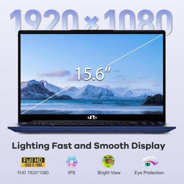 NIMO Laptop, 15.6 FHD-Laptop, 32GB RAM 2TB SSD, 6 Cores AMD Ryzen 5 6600H (Beat i5-12450H, Up to 4.5GHz), 100W Type-C 54Wh Battery WiFi 6 BT5.2 Backlit Keyboard Laptop for Working Student Business