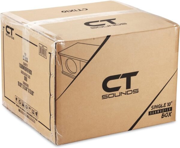 CT Sounds CT1X10 Single 10” Kerf Port Universal-Fit Car Subwoofer Box