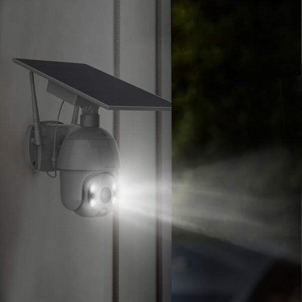 SOLIOM S600 Outdoor WiFi Security Camera - 360° Pan Tilt, Solar Powered with Battery, Motion Detection, Color Night Vision, 2-Way Talk, Remote Access