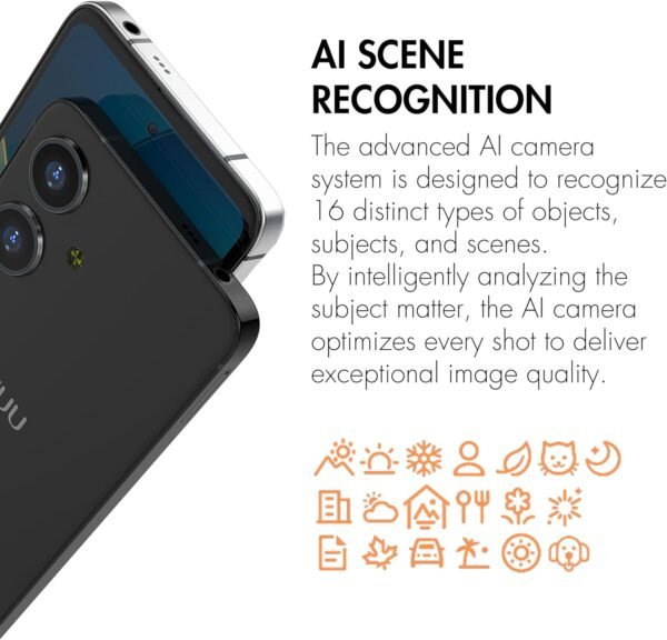 NUU N10 Basic Cell Phone for T-Mobile, Mint, Metro, Qlink, Tello and More 4GB/128GB, Perfect for Teenagers, Dual SIM 4G, Octa-Core 6.6" 90Hz HD+, Unlocked Phones Android Phone 14, US Warranty (Black)