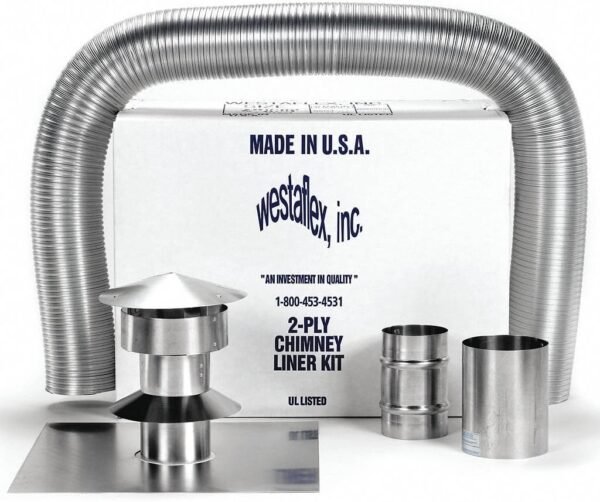Chimney Liner Kit, 4" Dia, 35 ft. L