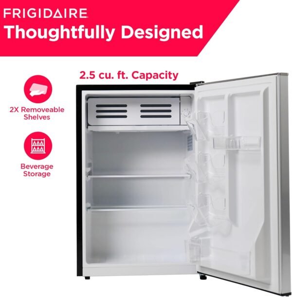 Frigidaire EFR285-6COM, 2.5 cu ft Refrigerator, Stainless Steel Door, Platinum Series