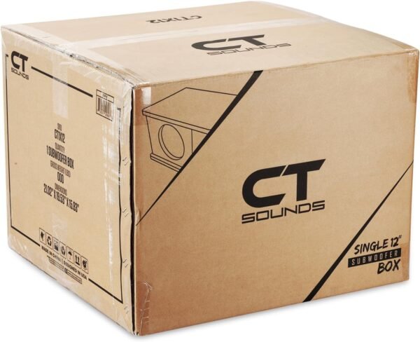 CT Sounds CT1X12 Single 12” Kerf Port Universal-Fit Car Subwoofer Box