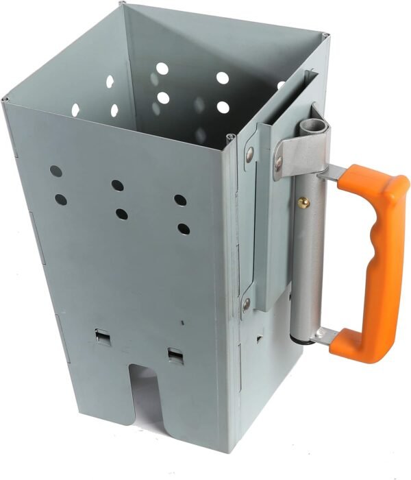 Collapsible Charcoal Chimney Starter - Charcoal Starter for Portable Grills, Dutch Ovens, & Camping Stoves - Outdoor Cooking Tools & Accessories - Emergency Preparedness Camping Tool