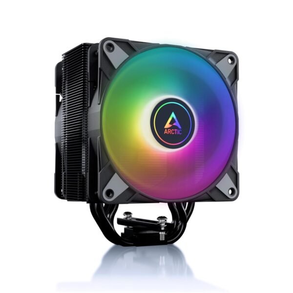 ARCTIC Freezer 36 A-RGB - Single-Tower CPU Cooler with Push-Pull, Two Pressure-optimised 120 mm P Fans and ARGB Lighting, Fluid Dynamic Bearing, 200–2000 RPM, 4 Heatpipes, incl. MX-6 Thermal Compound