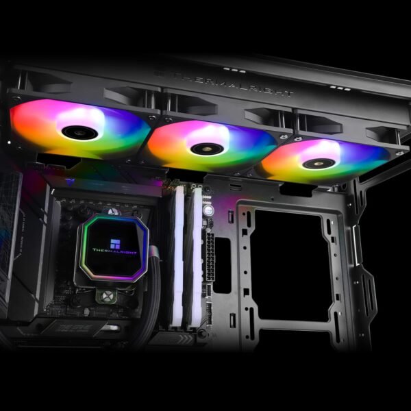Thermalright Frozen Prism360 Black ARGB CPU Liquid Cooler,Efficient PWM Controlled Pump 3300RPM,3×TL-E12 Series PWM Fan,Water Cooling Computer Parts,for AMD AM4/AM5,Intel 1150/1151/1200/1700/2011
