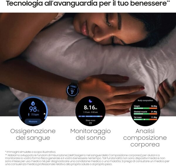 Samsung Electronics Galaxy Watch 4 44mm Smartwatch with ECG Monitor Tracker for Health Fitness Running Sleep Cycles GPS Fall Detection LTE US Version, (Silver) (Renewed)