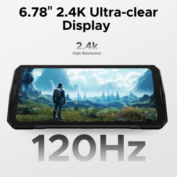 DOOGEE V40 Pro Rugged Phone 5G - 36GB RAM+512GB ROM Android 14 Rugged Smartphone, 6.78" FHD+120Hz Screen, 4nm D7300 CPU, Waterproof Phone with 1.47" Rear Screen, 200MP AI Camera, 8680mAh+33W, Blue