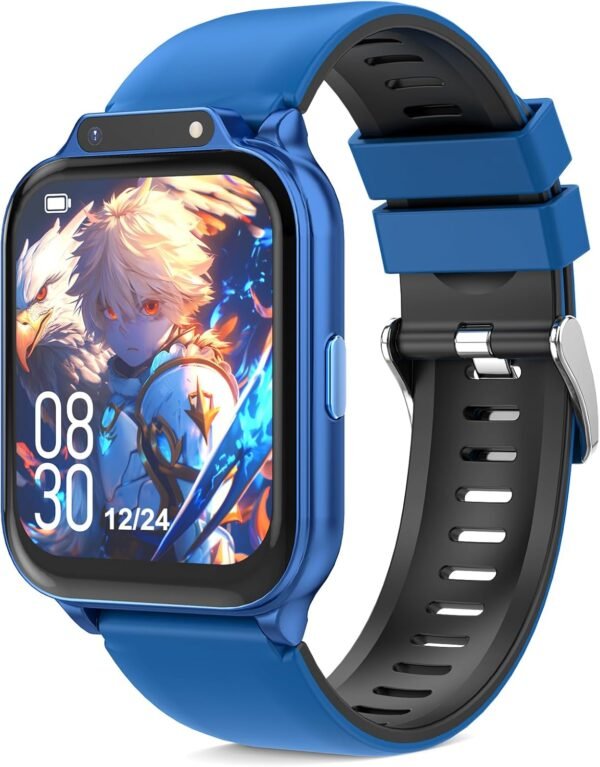 Smart Watch for Kids 1.85" with Fitness Tracker, Sleep Monitor, 22/98 Sport Modes, DIY Dial, IP68 Waterproof, Step Counter, Heart Rate, Camera, with/Without APP, Gift for 3-12 Years Old Boys and Girls