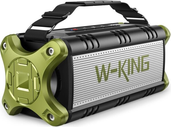 W-KING Bluetooth Speaker, 90W Max Portable Speakers Wireless,IPX6 Waterproof Speaker Loud Boombox,50W Deep Bass/2 Powerful Subwoofer/40H/Power Bank/EQ/TF/AUX/NFC for Outdoor,Camping Pool,Party,Travel
