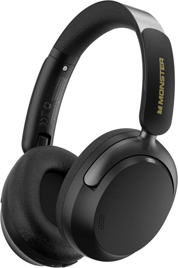 Monster Persona 3rd ANC Active Noise Canceling Headphones, Over Ear Wireless Headphone Bluetooth with Mic, 70 Hours Playtime Bluetooth Headphones, Foldable Comfort Lightweight Headphone for Travel