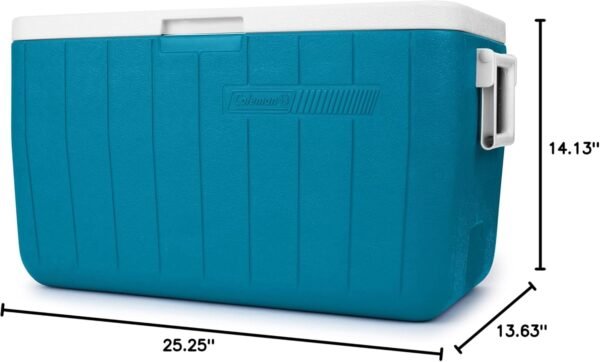 Coleman Chiller Series 48qt Insulated Portable Cooler, Hard Cooler with Ice Retention & Heavy-Duty Handles, Great for Camping, Tailgating, Beach, Picnic, Groceries, Boating & More