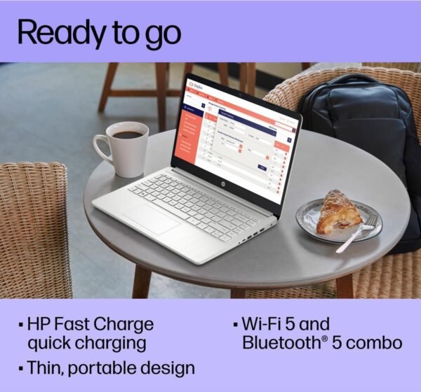 HP 14" Ultra-Light Laptop for Student & Home (Narrow-Bezel Display, Intel Pentium N5030, 16GB RAM, 512GB SSD, 1-Year Office 365) 11-Hr Long Battery Life, Webcam, Wi-Fi, IST Card, Win 11 Home, Silver