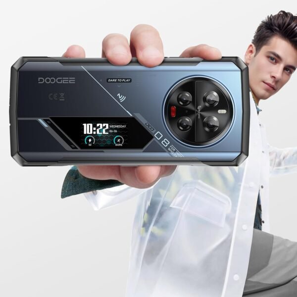 DOOGEE V40 Pro Rugged Phone 5G - 36GB RAM+512GB ROM Android 14 Rugged Smartphone, 6.78" FHD+120Hz Screen, 4nm D7300 CPU, Waterproof Phone with 1.47" Rear Screen, 200MP AI Camera, 8680mAh+33W, Blue