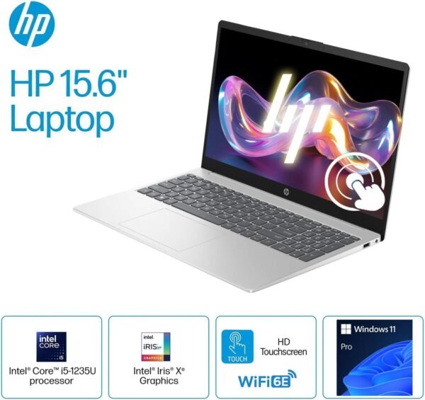 HP 15.6 Touchscreen Laptop | 10-Core Intel Core i5-1235U (Beats i7-1195G7) | 32GB RAM | 1TB Storage (512GB SSD + 512GB External Storage) | Wi-Fi 6E | Windows 11 | w/WOWPC Bundle