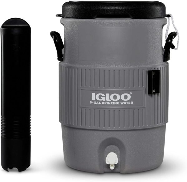 Igloo 5 Gallon Portable Sports Cooler Water Beverage Dispenser with Flat Seat Lid