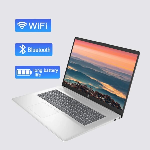 HP 17 Laptop, 17.3" FHD Display, 32GB RAM, 1TB SSD, AMD Ryzen 5 Processor(Beats i7-1165G7, Up to 4.3GHz), Webcam, Numeric Keypad, Long Battery Life, Windows 11 Home, Alpacatec Accessories, Silver