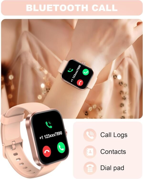 Smart Watch for Women(Answer/Make Call)-1.91" HD Fitness Smart Watch with Heart Rate/Sleep/spO2 Monitor, 113+ Sport Modes, IP68 Waterproof Smart Watch for Android iOS,Gold