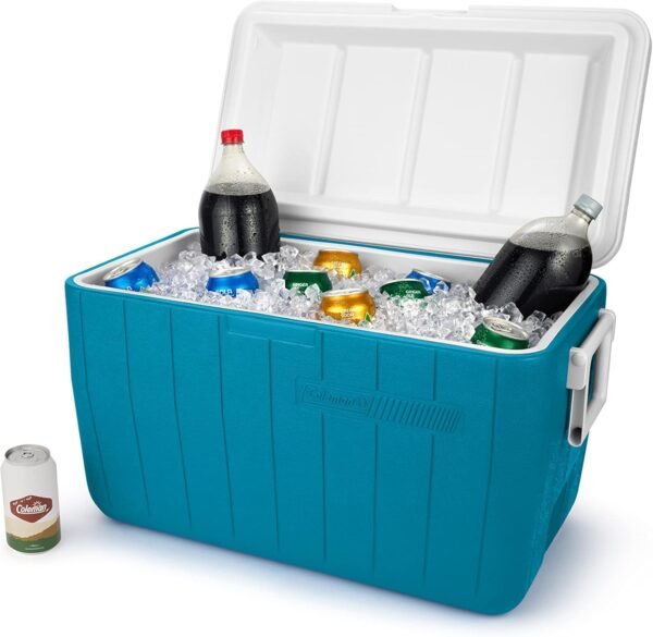 Coleman Chiller Series 48qt Insulated Portable Cooler, Hard Cooler with Ice Retention & Heavy-Duty Handles, Great for Camping, Tailgating, Beach, Picnic, Groceries, Boating & More