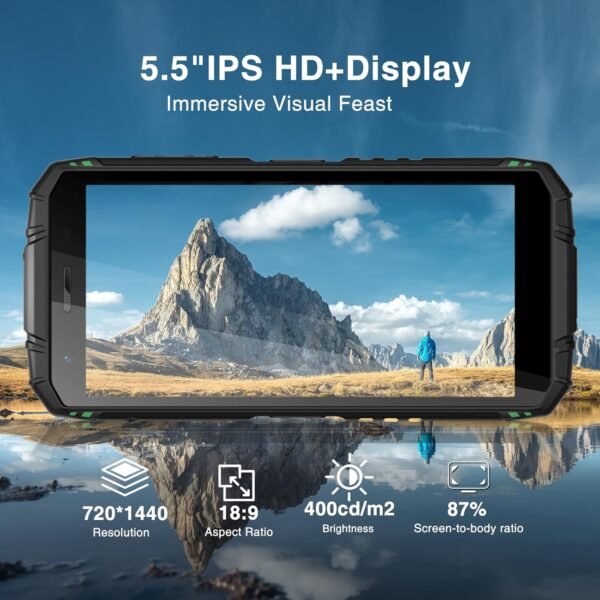 DOOGEE S41 MAX Rugged Smartphone 2024,16GB + 256GB/SD 1TB, Android 14 Rugged Phone,6300mAh Rugged Cell Phone, 5.5" HD+ Display, IP68 Waterproof Outdoor Military Grade 4G Mobile Phone, NFC/WiFi/OTG