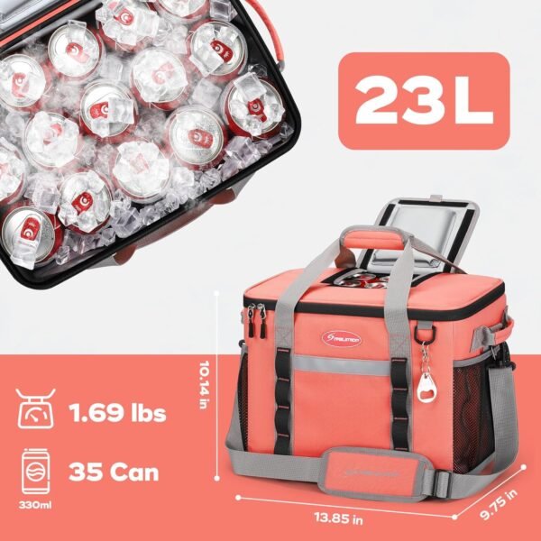 Maelstrom Soft Cooler Bag,Collapsible Soft Sided Cooler,24/30/60/75 Cans Beach Cooler,Ice Chest,Large Leakproof Camping Cooler,Portable Travel Cooler for Grocery Shopping,Camping,Road Trips