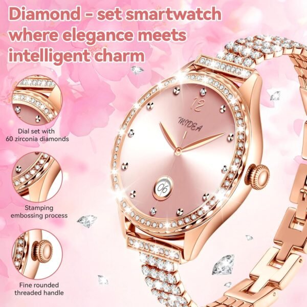 Smart Watch for Women - Make/Answer Call, 1.32" IP67 Waterproof Fitness Watch with Heart Rate Sleep Monitor, 100+ Sports Modes Activity Tracker, Step Counter Smartwatch for iOS Android
