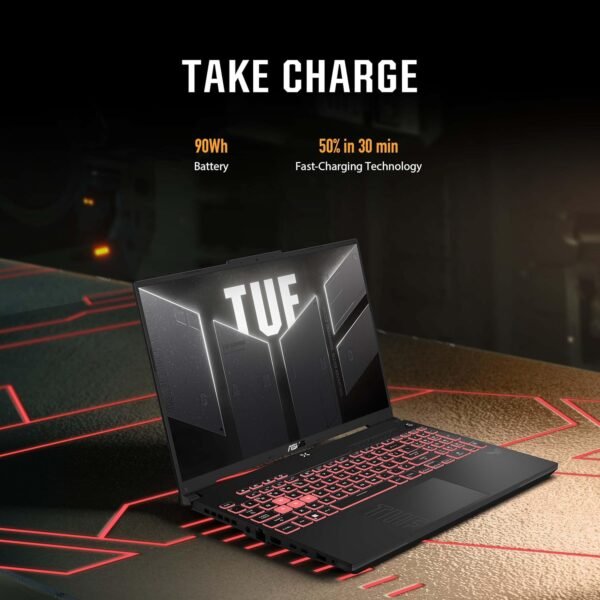 ASUS TUF Gaming A16 Gaming Laptop, 16” FHD+ 16:10 165Hz Display, AMD Ryzen™ 9 7940HX, NVIDIA® GeForce RTX™ 4060, 16GB DDR5, 512GB PCIe Gen4 SSD, Wi-Fi 6, Windows 11, FA607PV-AS93