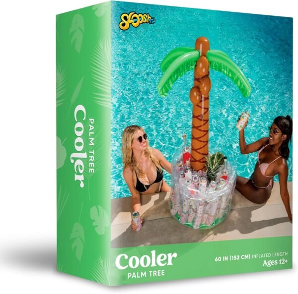 JOYIN 60" Inflatable Palm Tree Cooler, Beach Theme Pool Party Decorations, Luau Hawaiian Birthday Party Decor Supplies Ocean Jungle Tropical Themed Decoration Summer Outdoor Drink Cooler