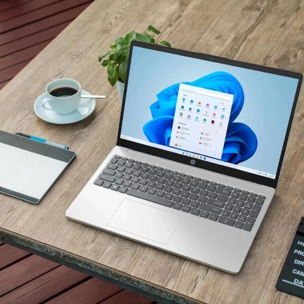 HP 15.6 inch Laptop, Intel i5 Processor Up to 4.4 GHz, 16GB RAM, 1TB SSD, HD Touch Screen, Intel Iris Xe Graphics, Windows 11 Home, Webcam, Wi-Fi, Bluetooth, Natural Silver, Alpacatec Accessories