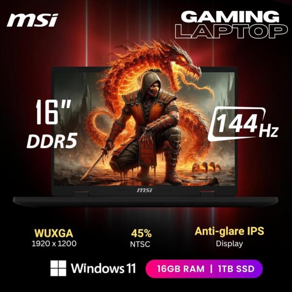 MSI Crosshair Gaming Laptop, 16" 144Hz WUXGA IPS Display, 14th Intel Core i7-14650HX(5.20 GHz,>i9-13900H), NVIDIA GeForce RTX 4070, RGB Backlit Keyboard, Windows 11 Home, Gray(16GB DDR5 RAM | 1TB SSD)