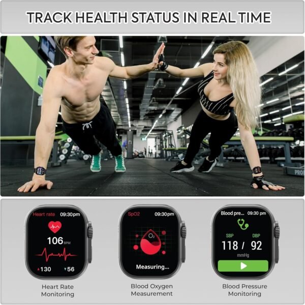 Smart Watch Storm U with BT Calling Gun Metal, Smartwatch for Men, Smartwatch for Women, Sleep Monitor, Blood Pressure and Oxygen Monitor, Voice Assistant, Pedometer Steps, Remote Camera, Watch Bands