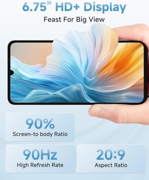 Ulefone Note 20 Pro Phone Android 14 Cell Phones Unlocked 128GB Smartphone Unlocked 6000mAh 6.75" HD+ 50MP Camera Dual SIM Unlocked Cell Phone