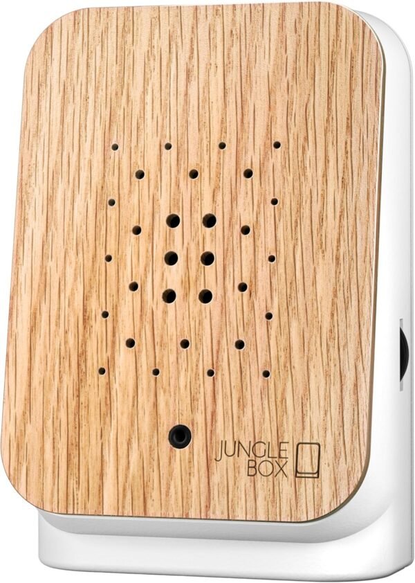 RELAXOUND Original Junglebox Oak - Modern Nature Sound Box - Relaxing Exotic Jungle Sounds - Motion Sensor Tool