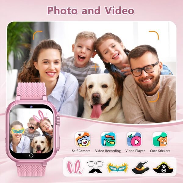 Kids Smart Watch Gift for Girls Age 5-12, 32 Games HD Touch Screen Watches with Video Camera Music Player Pedometer Flashlight 12/24 hr Educational Toys Birthday Gift for Boys Girls Ages 7 8 9 10