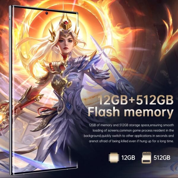 Unlocked Cell Phones E24 Ultra, 6800mAh Battery, 12GB+512GB Android 14 Smartphone Phone, 48MP+108MP Camera, 3040 * 1440 HD 6.7'' Screen /5G/ Dual SIM/GPS/WiFi