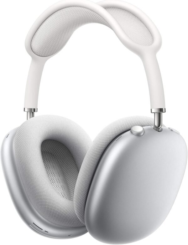 Apple AirPods Max Wireless Over-Ear Headphones, Active Noise Cancelling, Transparency Mode, Personalized Spatial Audio, Dolby Atmos, Bluetooth Headphones for iPhone – Silver
